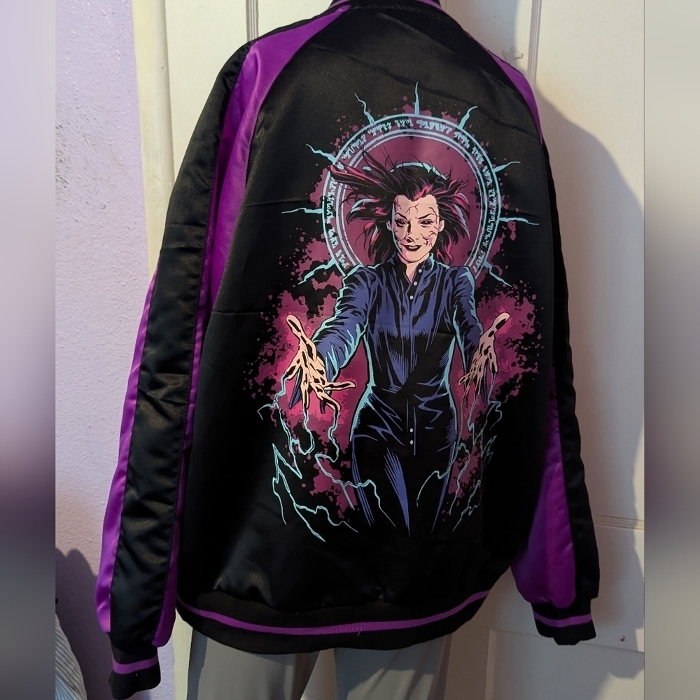 Buffy Black and Purple Varsity Jacket - Picture 2 of 3